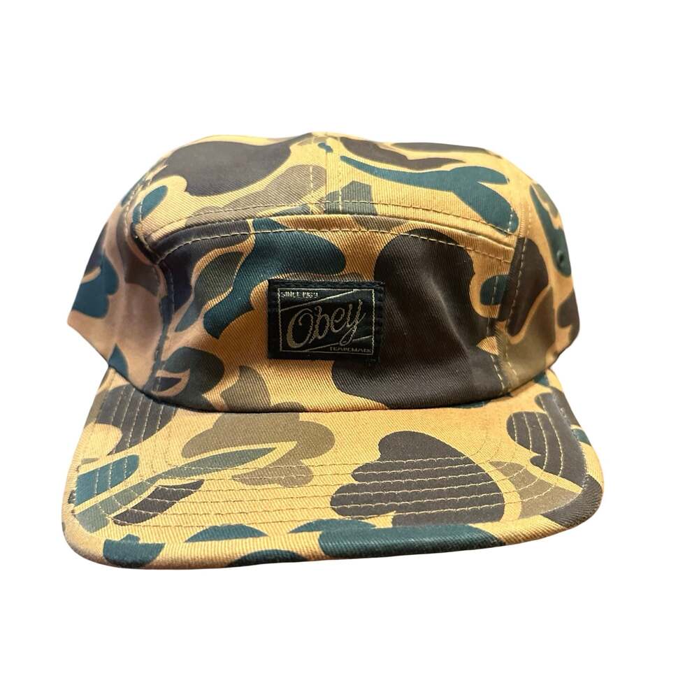 Obey Expedition 5-Panel Camp Hat in Duck Camo